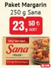 SANA PAKET MARGARİN 250 G